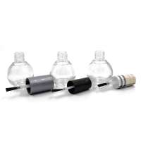 Wholesale Empty 11ml Clear Ball Shape Nail Polish Glass Bottle With Cap and Brush