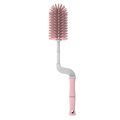 2020 Hot Sale Baby 360 Rotation Bottle brush Silicone Baby Milk Feeding Bottle Cleaning Brush