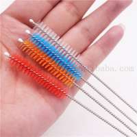 Silicone Straws  Glass Straw Stainless Steel Straw Color Nylon Cleaning Brush